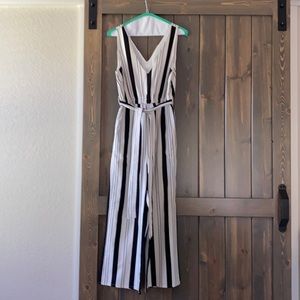 Women’s striped sleeveless jumpsuit